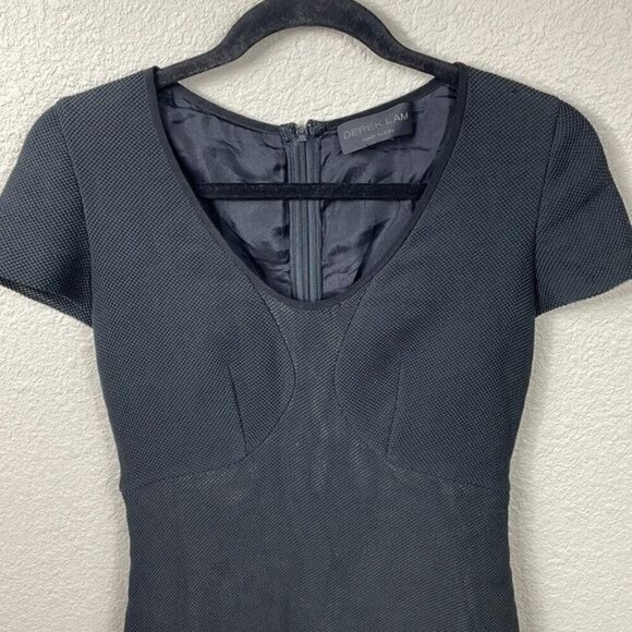 Derek Lam Mesh Skater Dress Mini Black LBD Party Night Out - Picture 2 of 12